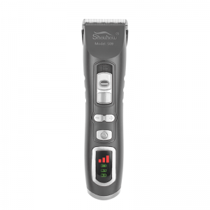 ShouHOU S09 Electric Hair Clipper Smart LED Display Titanium-plated Fixed Blade Ceramic Moving Head 2200mAh, Rechargeable, electric display Detachable, No Stuck, Stainless Stell, Pet Accessory