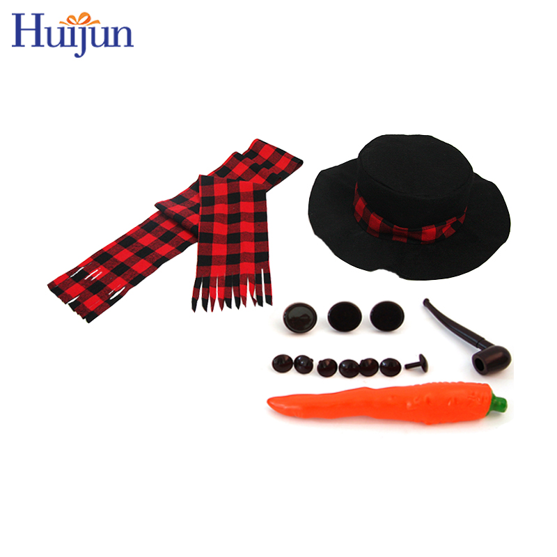 Rolig vinteraktivitet Bygg ett snögubbepaket med Black Hat Snowman Accessories Kit