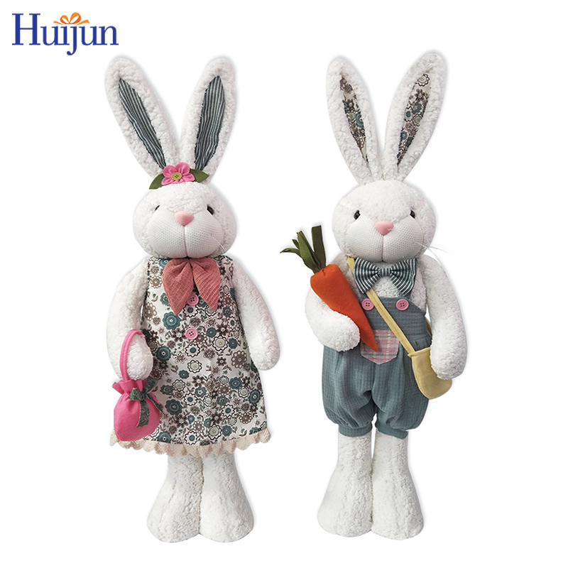 Hög kvalitet stor storlek kanin plysch dekor påsk stående kanin