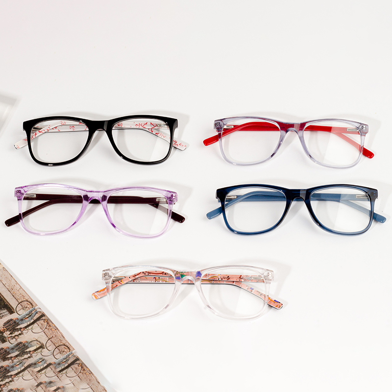 Korniza për syze me acetate katrore në modë për vajza për djem