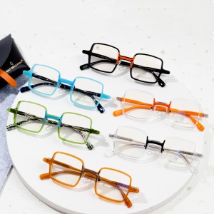 Nya original fyrkantiga optiska glasögonbågar i acetat