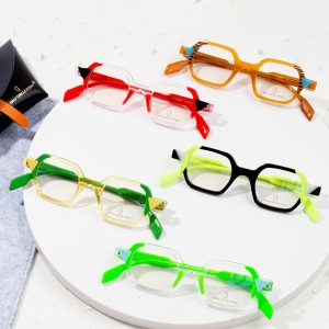 Nuevas gafas de acetato redondas de moda.