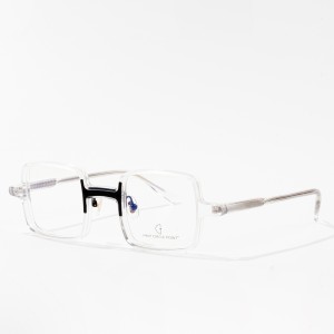 Nauji originalūs Square acetate optinių akinių rėmeliai