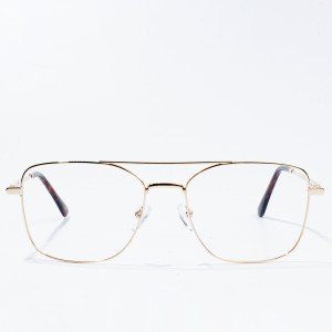 óculos de armação óptica de metal de moda masculina