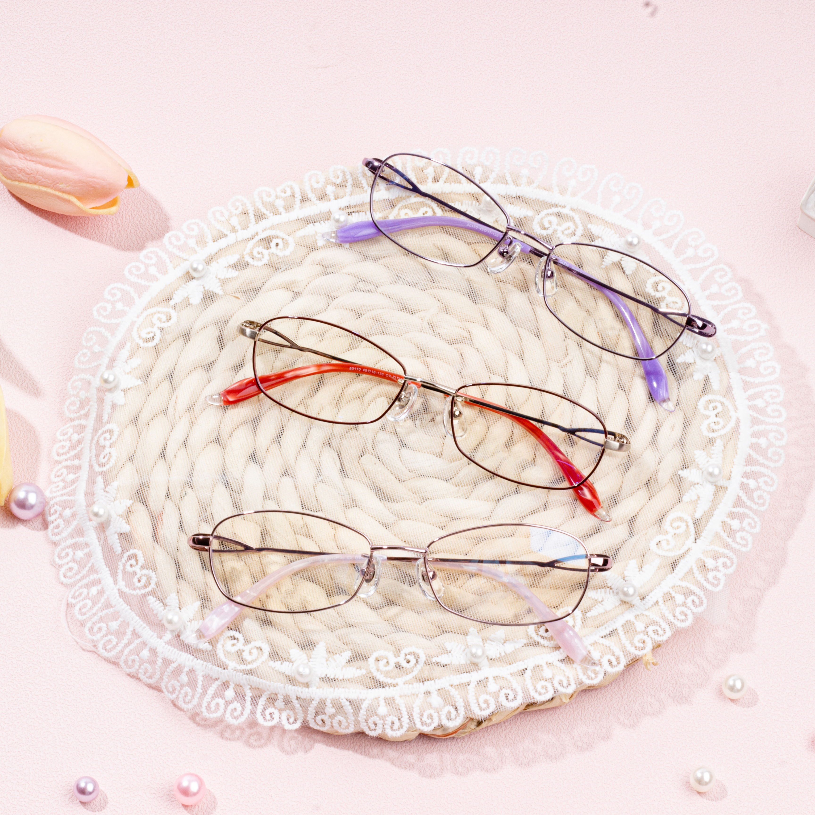 Montures de lunettes en titane à petit cercle