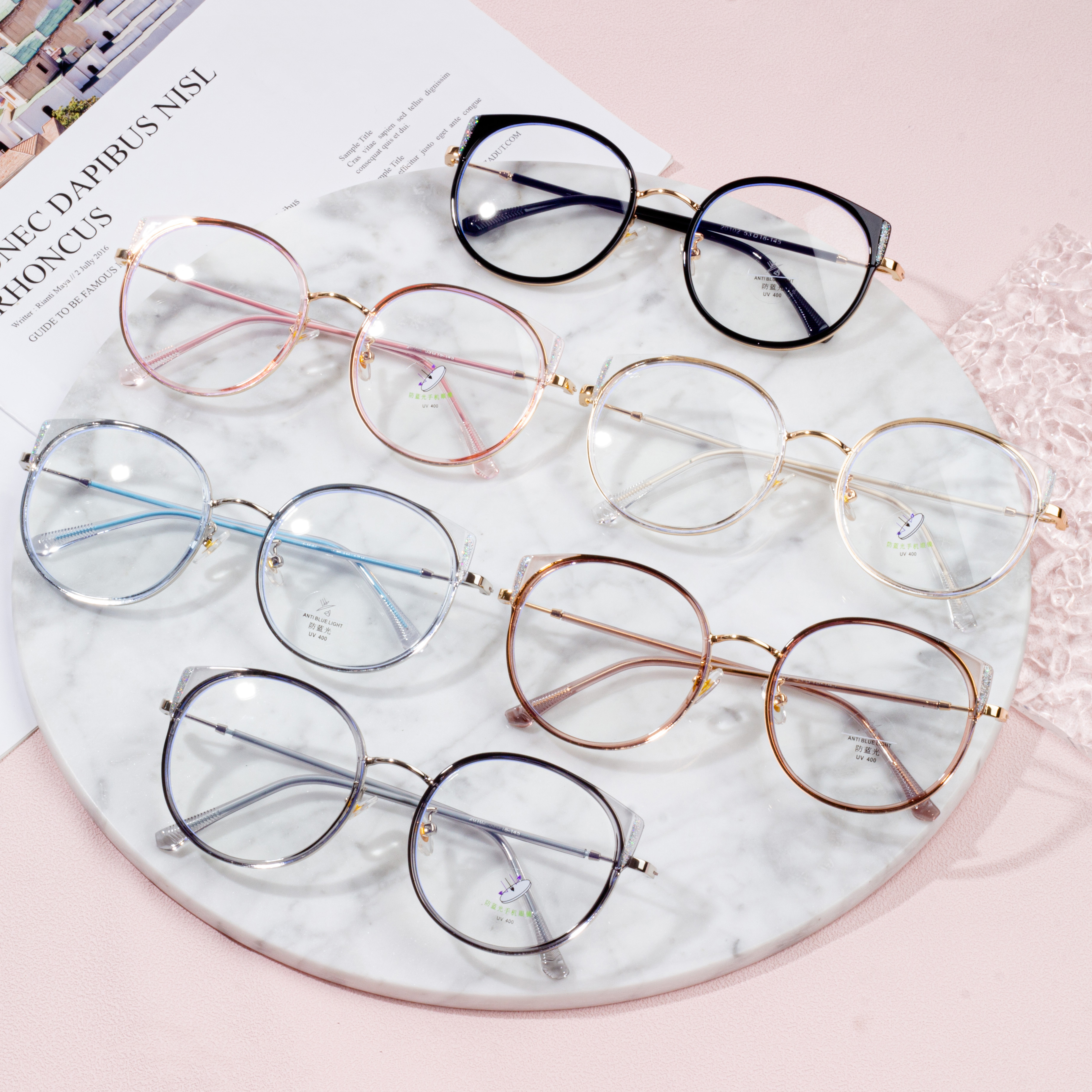Modieuze brillen frames cat eye optyske frames