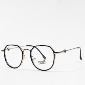 Vintage Metal Glasses Ikadiri Ikarita ya Optical Eyeglasses Ikadiri
