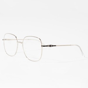 Montatura da vista per occhiali da vista da donna con lenti trasparenti a cerchio tondo