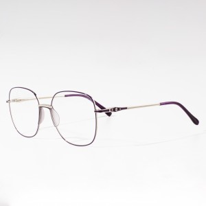 Apvalus apskritas skaidrus objektyvas moterų dizainerio akinių optinis rėmelis