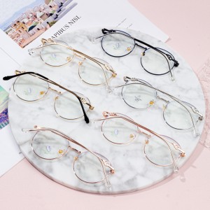 Klassikalised ümmargused metallist prillid, raamiga ringikujulised prillid
