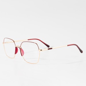 Modeglasögon Kvinnor Optiska metallbågar Glasögon Partihandel