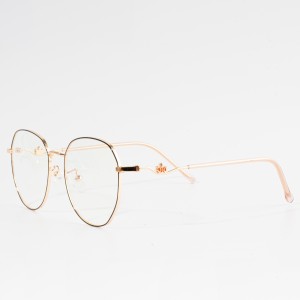 круглі оптичні окуляри металеві оправи