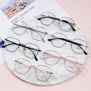 ретро метални очила за очила со рамка