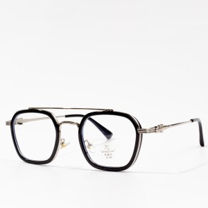Нови модни машки метални и TR очила за очи со целосен раб