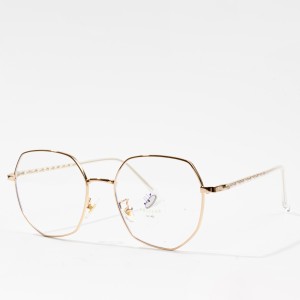 logam retro eyewear kacamata optik pikeun awéwé