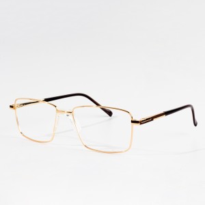 Stoc deiseil Custom Men Prescription Meatailt Optical Frames Eyeglasses