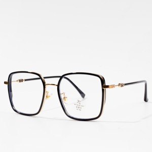 monturas de anteojos de metal vintage delgadas que bloquean la luz azul gafas retro