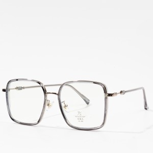 metalen brillen frames vintage tinne blau ljocht blokkearje retro brillen