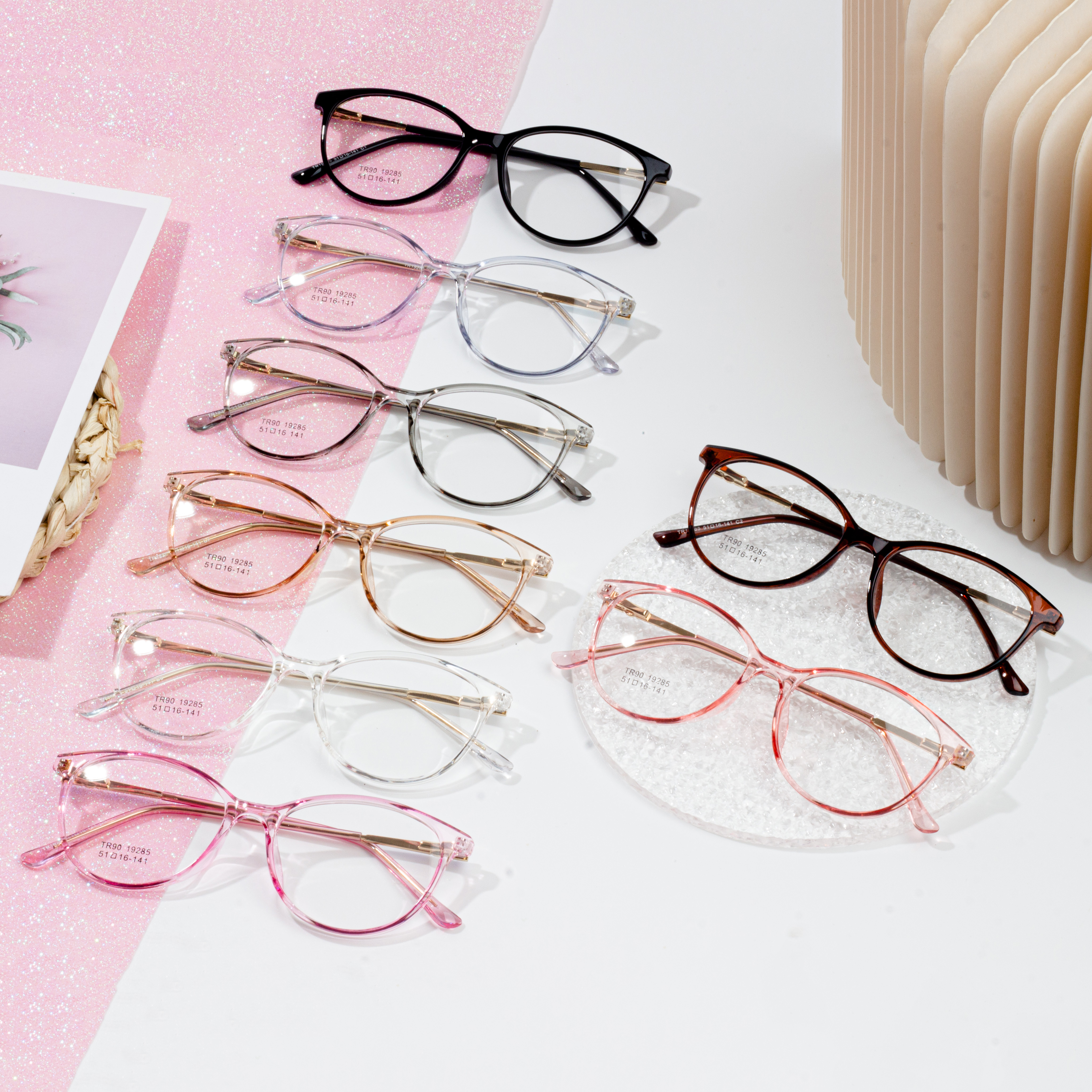 Klasična očala s prozornimi lečami za ženske z okvirjem TR