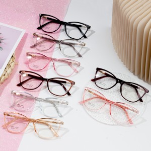 Очила за блокирање со сина светлина со големи димензии Cat Eye за жени Очила со рамка TR