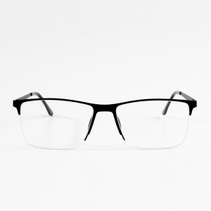 Pigura Pinuh Metal Bingkai Optik Kacamata Resep Klasik Pikeun Lalaki