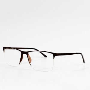 Gafas graduadas clásicas de marcos ópticos de metal de marco completo para hombres