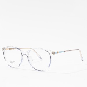 Gafas clásicas de lentes transparentes para mulleres TR Frame Eyewear