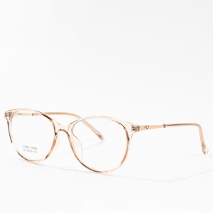 Lunettes de vue classiques à lentille transparente pour femmes TR Frame Eyewear