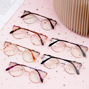 Optiniai katės akių rėmeliai, moteriški akinių metaliniai akinių rėmeliai