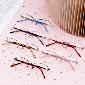 Armações de óculos de designer de alta qualidade óculos ópticos de metal