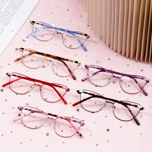 Bingkai kacamata logam desainer unik kanggo wanita