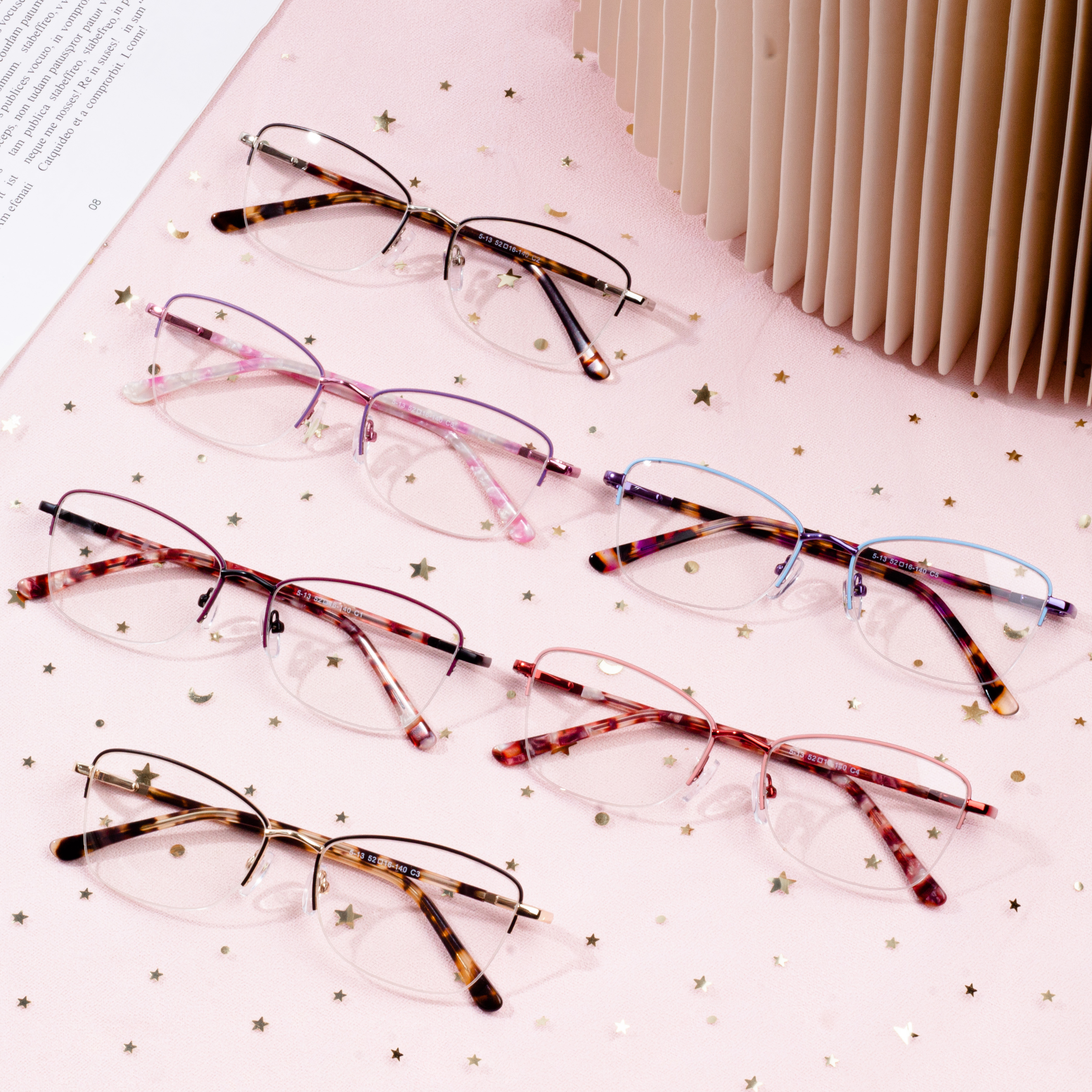 Метални очила Оптички очила за очила Женска рамка