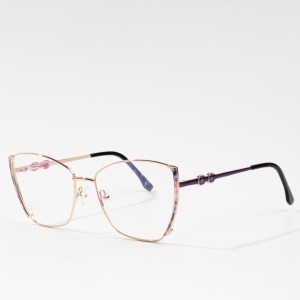 Luxusný kovový rám okuliarov módne okuliare pre dievča