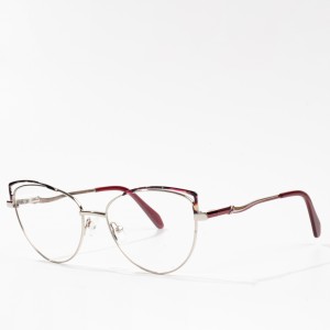 montature per occhiali da vista in metallo cat eye da donna