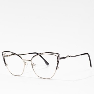 Kacamata Optik Kacamata Mata Kucing Logam Kacamata Untuk Wanita