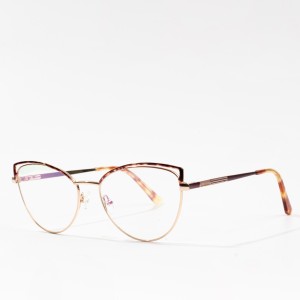 I-Anti Blue Ray Glasses Metal Cat Eyeglasses Frame