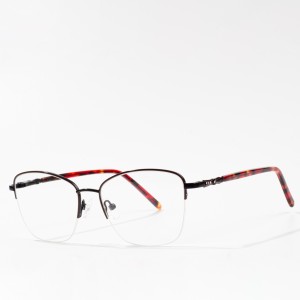 მაღალი ხარისხის დიზაინერული სათვალეები ლითონის ოპტიკური სათვალეების ჩარჩოებით