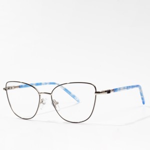 Bingkai kacamata logam desainer unik untuk wanita