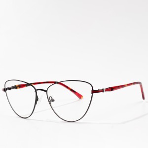 Optical Eyeglasses Frame ແມ່ຍິງປັບແຕ່ງແວ່ນຕາໂລຫະ