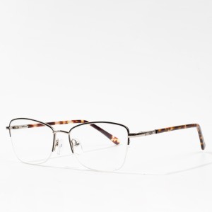 Ibirahuri by'icyuma Optical Eyeglasses Frame Womens