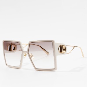 големо метални луксузни предимензионирани очила за сонце женски нијанси