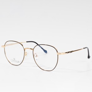 Hipsterský kovový rám okuliarov s blokovaním mladého modrého svetla