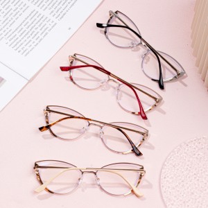 ინოვაციური მეტალის სათვალე, ახალი დიზაინის სათვალე ქალბატონებისთვის