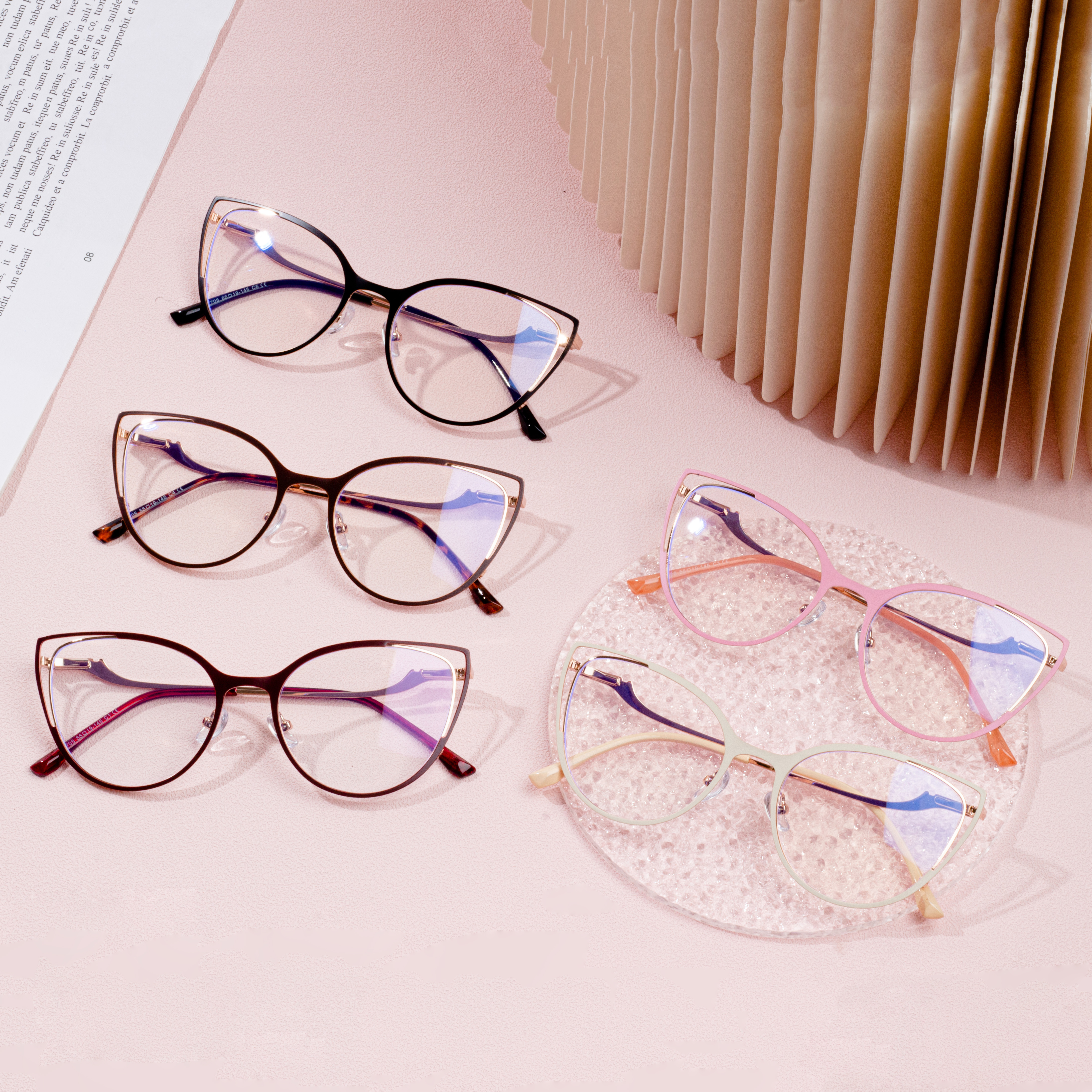 Fém optikai szemüveg női könnyű szemüveg