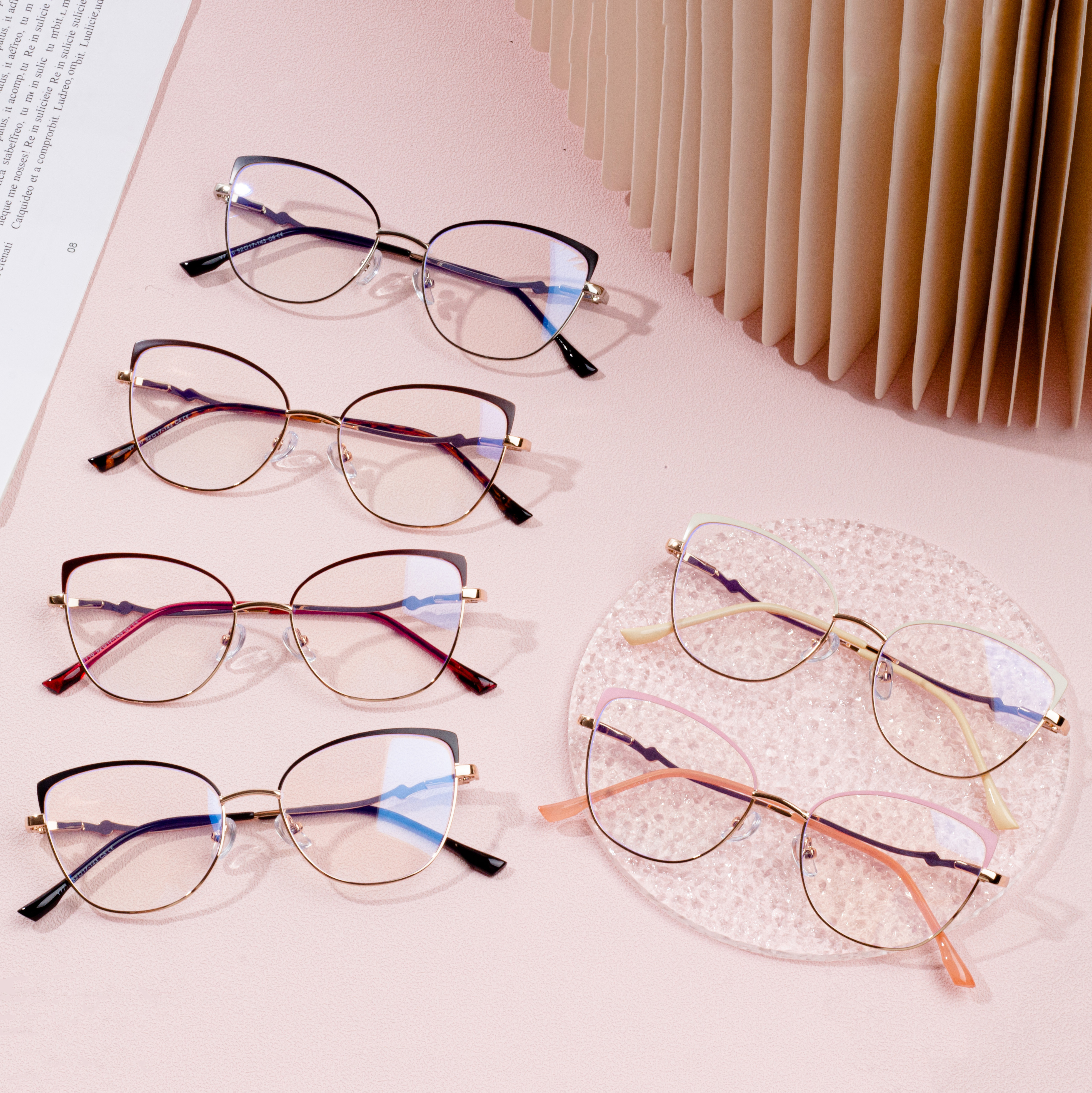 Shitje e nxehtë Korniza e syzeve optike të grave kundër dritës blu