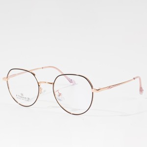optisk ram av god kvalitet glasögon för män och kvinnor metall runda glasögon