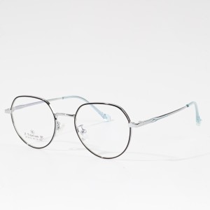 ოპტიკური ჩარჩო კარგი ხარისხის სათვალეები მამაკაცისა და ქალის ლითონის მრგვალი სათვალე