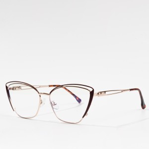 Metallglasögon med optisk ram för kvinnor Högkvalitativa glasögon