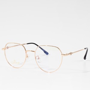 Marco de gafas vintage clásico Espejo redondo Metal simple