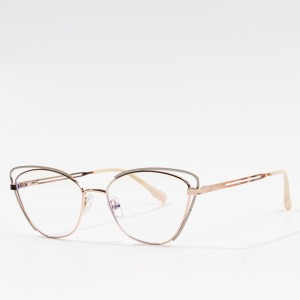 Метални мачкини рамки за оптички очила против сина светлина што блокираат оптички очила